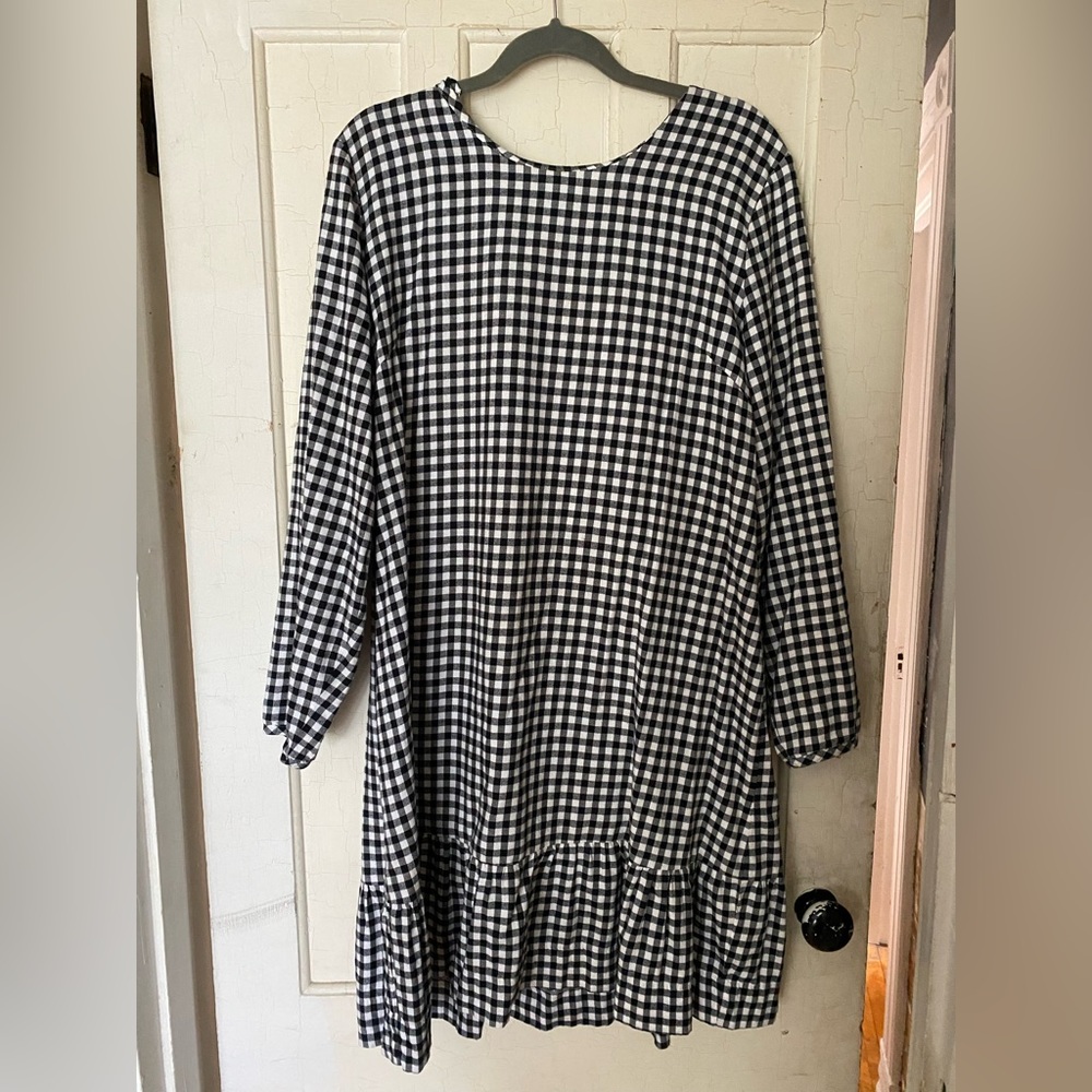 J Crew XL comfy gingham dress